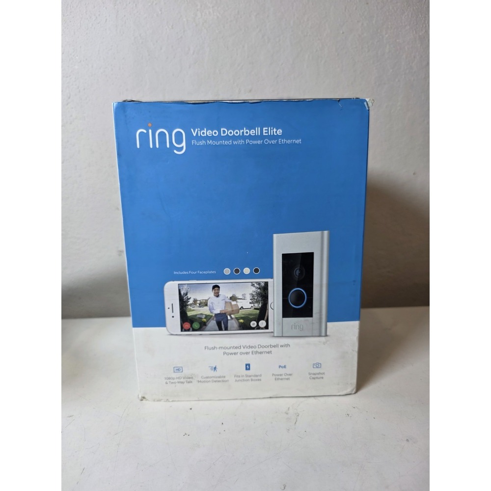 Ring Elite Video Doorbell PoE – NEW OPEN BOX – Hardwired Pro Model – 1080p HD
